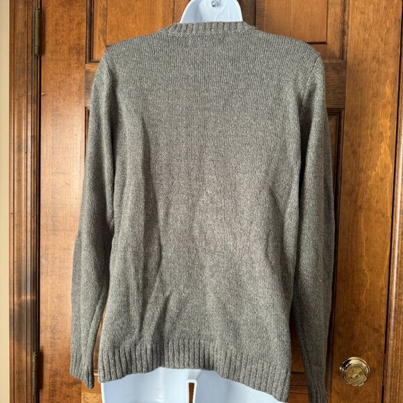 Karen Scott Gray Santa Claus Sweater Medium - Picture 8 of 11